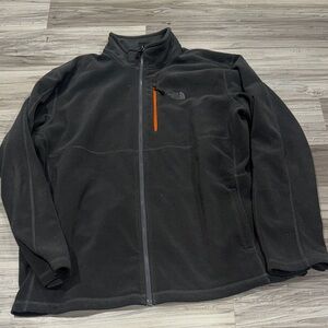 The North Face Men's Black Performance Jacket with Orange Accent